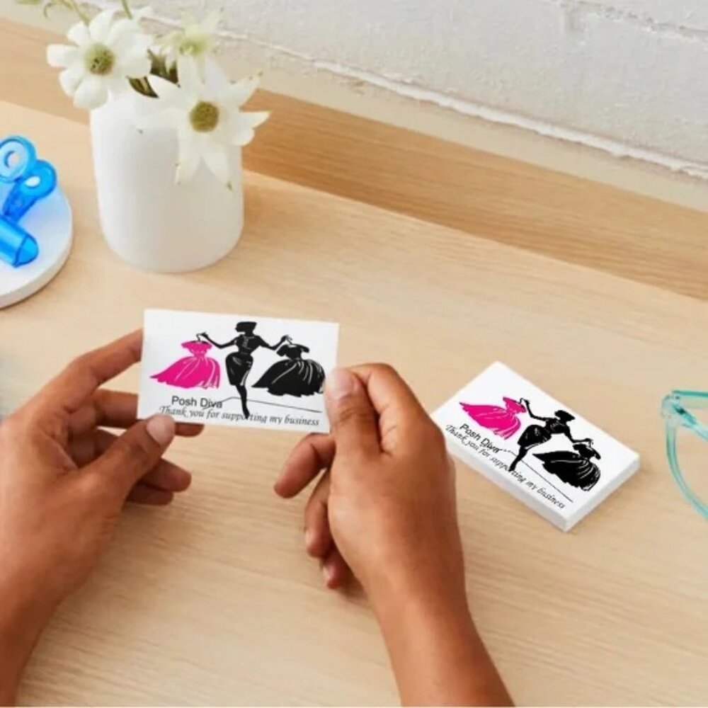 30 Pcs Diva Thank You Business Cards – Boutique Graphic Insert Cards